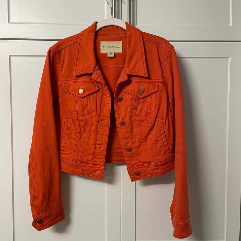 Anthropologie Cropped Jean Jacket